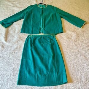 Vintage Velvet Petite Skirt and Jacket Set